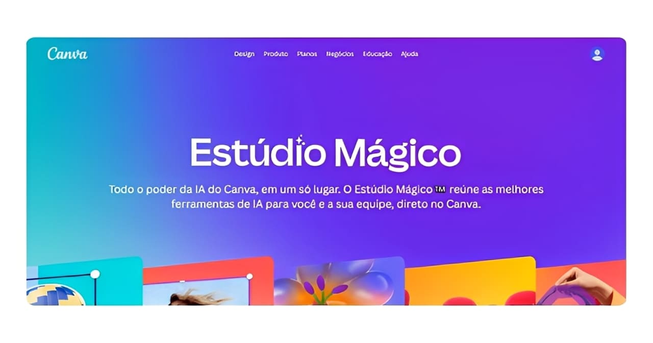 Print da tela do canva.com ilustrando o site.